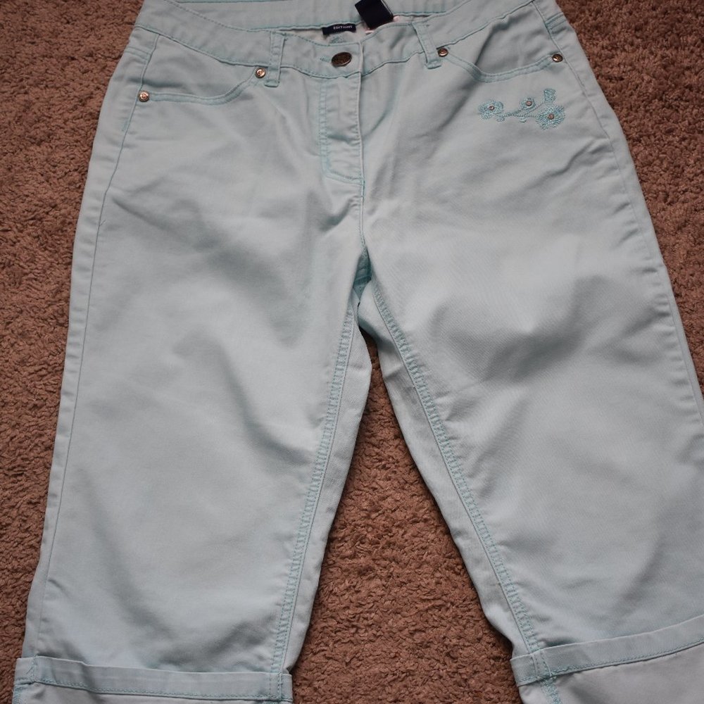 Basic Editions Light Blue Capris